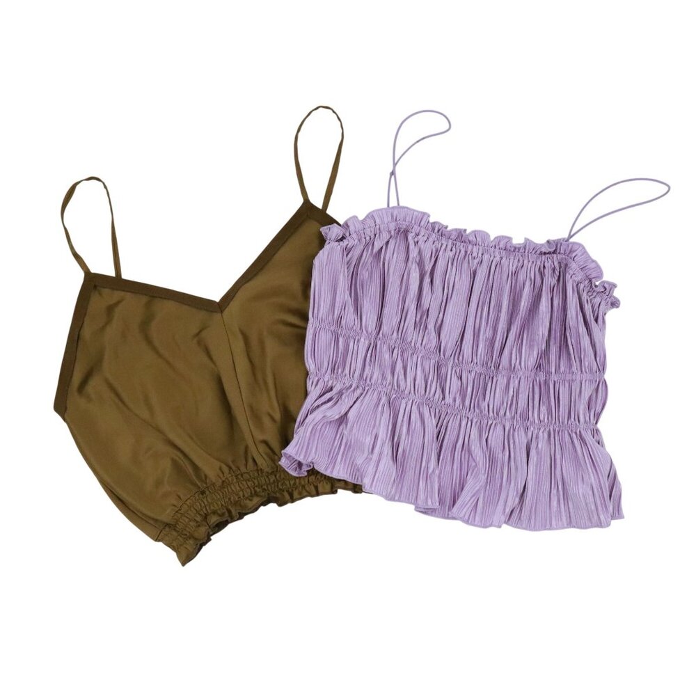 Camisole Tops Set Of 2 Womens S Fairy Grunge Coquette Y2K Boho Gypsy Festival